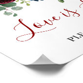 ブルゴーニュ海軍ブルー赤面ラブ結婚ズスウィートPos ポスター (角)