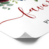 ブルゴーニュ海軍ブルー赤面花のポー結婚を引き立てる ポスター (角)