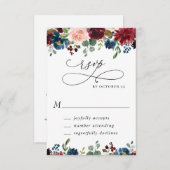 ブルゴーニュ海軍ユーカリバラ結婚フローラ 出欠カード (正面/裏面)