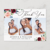 ブルゴーニュ海軍ユーカリ結婚プタスの3写真ありがとう ポストカード (正面)