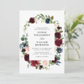 ブルゴーニュ海軍ユーカリ赤面結婚フローラ 招待状 (スタンド正面)