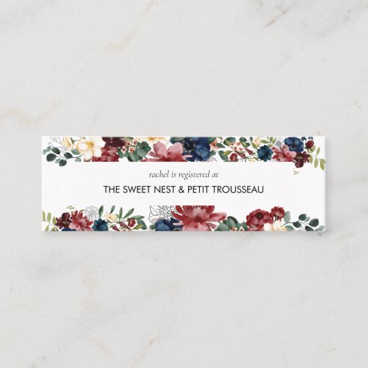 ブルゴーニュ海軍レジストリ挿入カード |ミニ スキニー名刺 (正面)