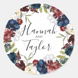 ブルゴーニュ海軍植物学リース結婚ズ ラウンドシール