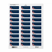 ブルゴーニュ海軍水彩花住所 シール金ゴールド ラベル (フルシート)