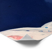 ブルゴーニュ海軍流体大理石アクリルアート抽象芸術 ポスター (角)