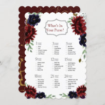 ブルゴーニュ海軍牡丹金ゴールドブライダルシャワーゲーム