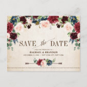 ブルゴーニュ海軍素朴フローラ国Save the Date 案内ポストカード (正面)