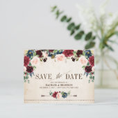 ブルゴーニュ海軍素朴フローラ国Save the Date 案内ポストカード (スタンド正面)