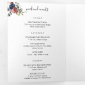 ブルゴーニュ海軍結婚のウェルカムレター&旅程 三つ折りプログラム (内部最初)