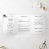 ブルゴーニュ海軍結婚のウェルカムレター&旅程 三つ折りプログラム (内部)