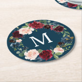 ブルゴーニュ海軍結婚のコースター ラウンドペーパーコースター (アングル)