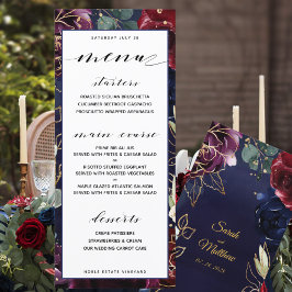 ブルゴーニュ海軍結婚のディナーメニュー メニュー