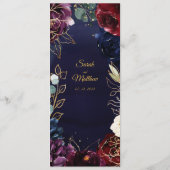 ブルゴーニュ海軍結婚のディナーメニュー メニュー (裏面)