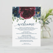 ブルゴーニュ海軍結婚の歓迎の旅程レター プログラム (スタンド正面)