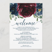 ブルゴーニュ海軍結婚の歓迎の旅程レター プログラム (正面)