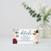 ブルゴーニュ海軍結婚のWebサイト挿入カード エンクロージャーカード (スタンド正面)