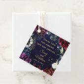 ブルゴーニュ海軍結婚式の引き出物ギフトラベル フェイバータグ (インサイチュ)