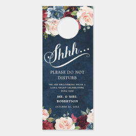 ブルゴーニュ海軍赤面バラ結婚ズの邪魔をしない ドアノブサイン