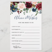 ブルゴーニュ海軍赤面フローラアドバイス&ウィッシュズカード (正面)