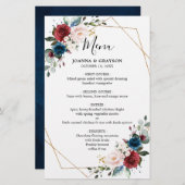 ブルゴーニュ海軍赤面フローラジオメト結婚リのメニュー (正面/裏面)