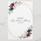 ブルゴーニュ海軍赤面フローラブライダルシャワーアドバイス (裏面)