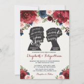 ブルゴーニュ海軍赤面フローラプライド結婚偏見 招待状 (正面)