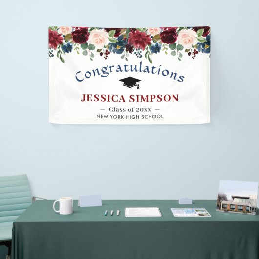 ブルゴーニュ海軍赤面フローラ卒業クラス2024 横断幕 (トレードショー)