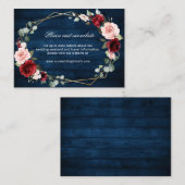 ブルゴーニュ海軍赤面フローラ幾何学ウェブサイト エンクロージャーカード (正面/裏面)