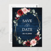 ブルゴーニュ海軍赤面フローラ幾何学保存日 ポストカード (正面/裏面)