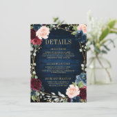 ブルゴーニュ海軍赤面フローラ幾何学結婚ズ エンクロージャーカード (スタンド正面)