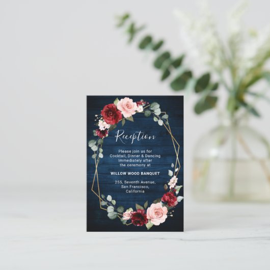 ブルゴーニュ海軍赤面フローラ幾何学結婚ズ エンクロージャーカード (スタンド正面)