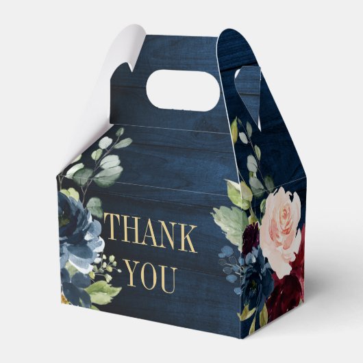 ブルゴーニュ海軍赤面フローラ幾何学結婚ズ フェイバーボックス (裏面サイド)