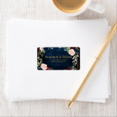 ブルゴーニュ海軍赤面フローラ幾何学結婚ズ ラベル (インサイチュ)