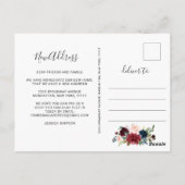 ブルゴーニュ海軍赤面フローラ移動発表 ポストカード (裏面)