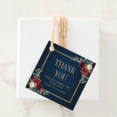 ブルゴーニュ海軍赤面ブライダルシャワーサンキュー フェイバータグ (インサイチュ)