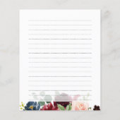 ブルゴーニュ海軍赤面ブライダルシャワーレシピカード (裏面)