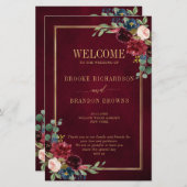 ブルゴーニュ海軍赤面幾何学結婚式 プログラム (正面/裏面)