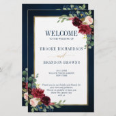 ブルゴーニュ海軍赤面幾何学結婚式 プログラム (正面/裏面)