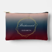 ブルゴーニュ海軍赤面幾何結婚の アクセサリーポーチ (正面)