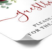 ブルゴーニュ海軍赤面結婚の署名Our Guestbook ポスター (角)