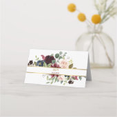 ブルゴーニュ海軍金ゴールドボー結婚ホの折り畳み プレイスカード (裏面)