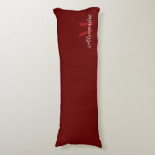ブルゴーニュ無地のマルーン赤い枕 ボディピロー (正面縦)