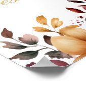 ブルゴーニュ焼きオレンジクリーム結婚フローラの歓迎 ポスター (角)