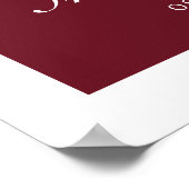 ブルゴーニュ焼けオレンジフローラ結婚アーチへようこそ ポスター (角)