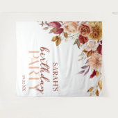 ブルゴーニュ焼けオレンジフローラ誕生会 タペストリー (正面(横))