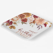 ブルゴーニュ焼けオレンジフローラ誕生会 ペーパープレート (傾斜あり)