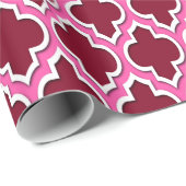 ブルゴーニュ熱ピンクホワイトモロッコド#4DS ラッピングペーパー (ロールコーナー)