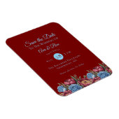 ブルゴーニュ牡丹とブルーバラデートを保存 マグネット (右側)