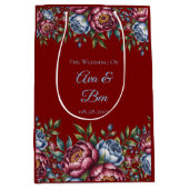 ブルゴーニュ牡丹とブルーバラ結婚ズ ミディアムペーパーバッグ (正面)