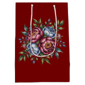 ブルゴーニュ牡丹とブルーバラ結婚ズ ミディアムペーパーバッグ (裏面)